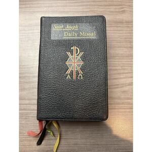 VTG SAINT JOSEPH DAILY MISSAL Confraternity Version LEATHER 1959 Gilt Page Edges